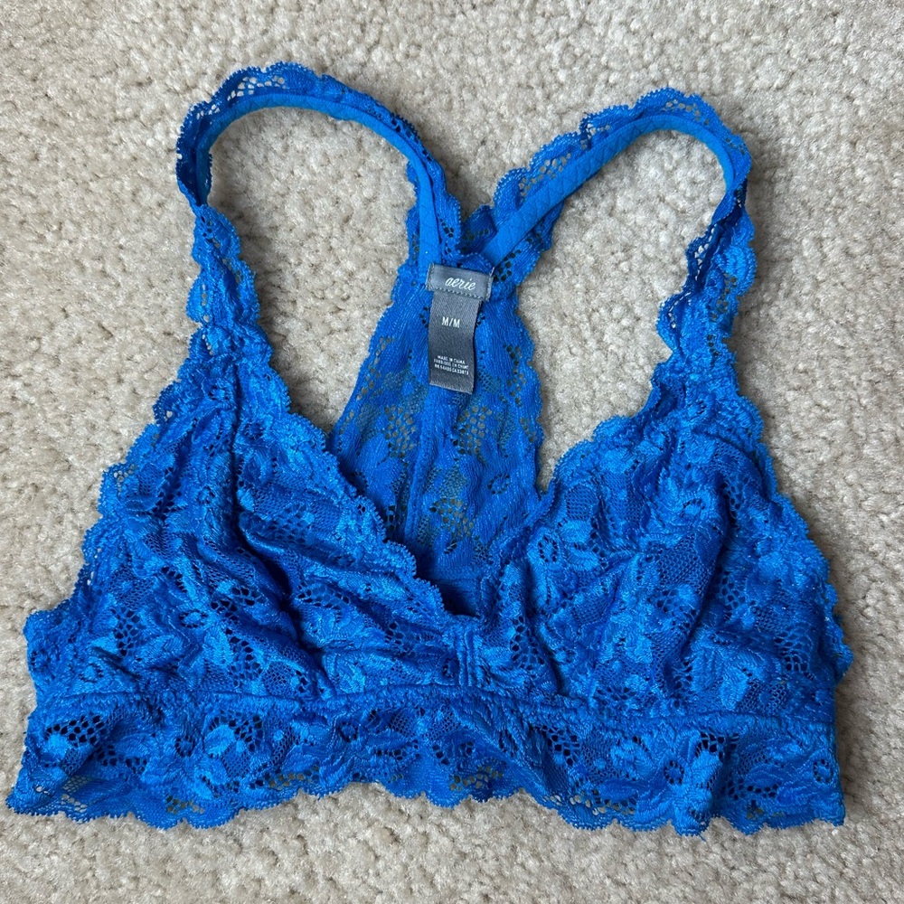aerie blue lace bralette